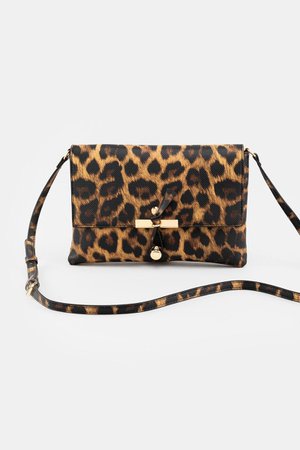 Leona Leopard Hook Crossbody Handbag| francesca's