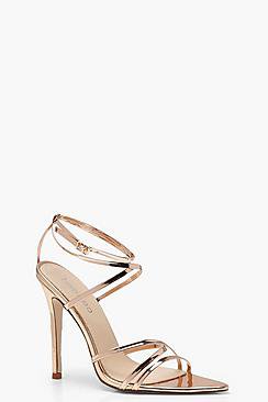Strappy Pointed Toe Heels