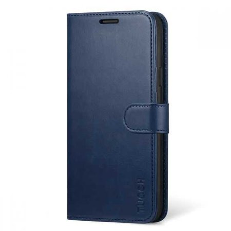 TUCCH SAMSUNG S9 Plus Case, Premium PU Folio Leather Case, TPU Shockproof Interior Case