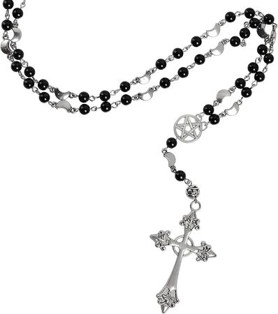 Sacina Gothic Cross Necklace Rosary