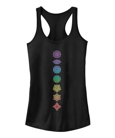 Chin Up Apparel Black Chakra Aligned Racerback Tank - Women | Best Price and Reviews | Zulily