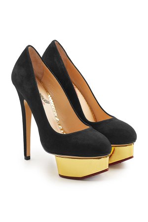 Dolly Signature Island Platform Pumps in Suede Gr. IT 41