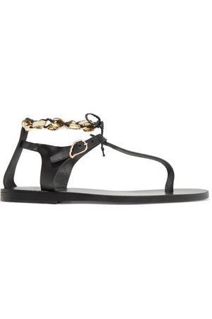 Ancient Greek Sandals | Asimina embellished leather sandals | NET-A-PORTER.COM