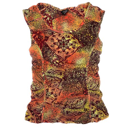 abstract boho design scrunched side top