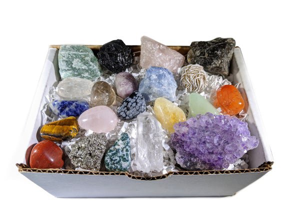 21 pcs Beginner Crystal Kit-Raw Crystal Set-Healing Crystal | Etsy
