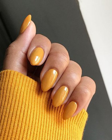 Mustard Yellow Nails