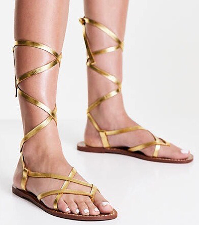gold gladiators sandals