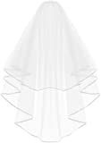 Bridal Veil Women's Simple Tulle Short Bachelorette Party Wedding Veil Ribbon Edge With Comb for Wedding Hen Party (Black) at Amazon Women’s Clothing store
