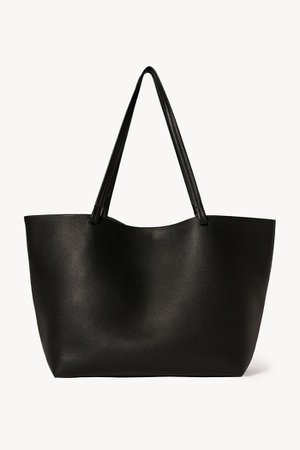 Park Tote In Leather in Black | The Row.com