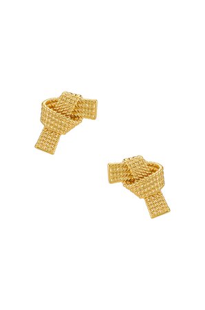 petit moments Knot Your Type Earrings in Gold | REVOLVE