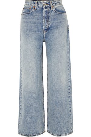 RE/DONE | 60s Extreme cropped high-rise wide-leg jeans | NET-A-PORTER.COM