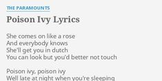 Poison Ivy Lyrics