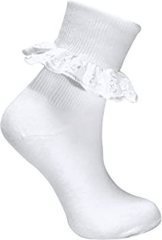 Girls Frilly white socks
