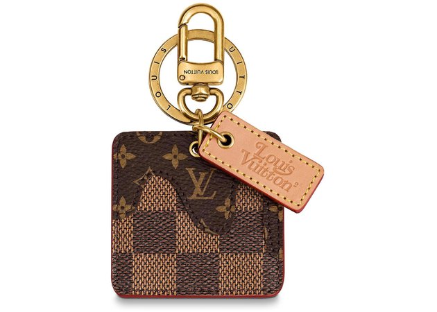 Louis Vuitton x Nigo Illustre Bag Charm & Key Holder Damier Ebene Giant Brown
