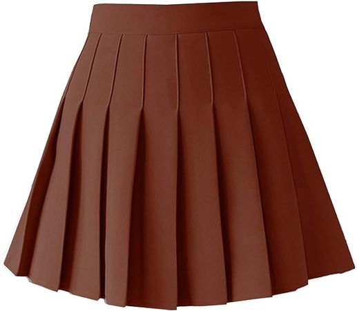 TONCHENGSD Women's High Waist Pleated Mini Skirt Skater Tennis Skirt at Amazon Women’s Clothing store
