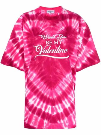 Balenciaga heart-print tie-dye T-shirt
