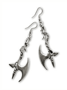 Silver Axe Earrings