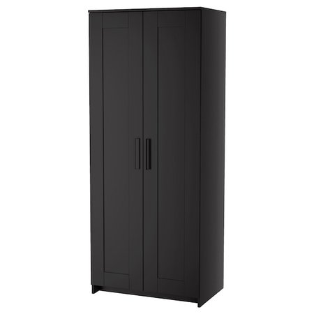 BRIMNES Wardrobe with 2 doors - black - IKEA