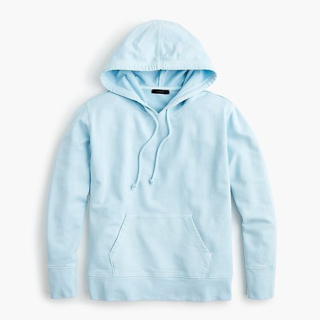 J.Crew: Garment-dyed Hoodie Sweatshirt blue