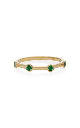 Octavia Elizabeth 18K Gold Emerald Ring