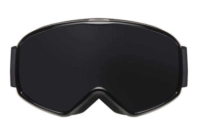 black ski goggles
