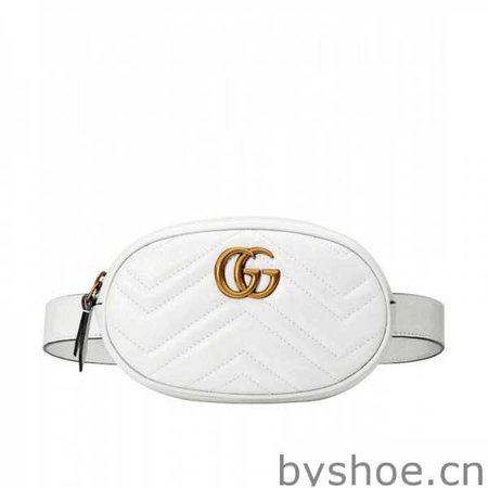 Replica Gucci GG Marmont Matelasse Leather Belt Bag 476434 White At Cheap Price