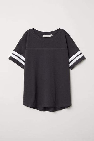 T-shirt with Stripes - Gray