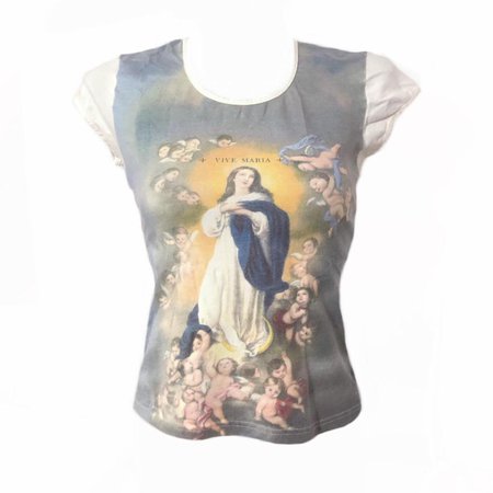 Vintage late 90s religious themed top by Vive Maria... - Depop