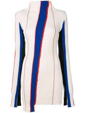 Multicolour AMBUSH striped asymmetrical jumper BMHF002F20KNI0010184 - Farfetch