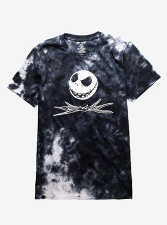 *clipped by @luci-her* The Nightmare Before Christmas Jack Tie-Dye Slash Back Girls T-Shirt
