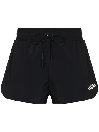 Shop Off-White OFF high-waist running shorts with Express Delivery - FARFETCH