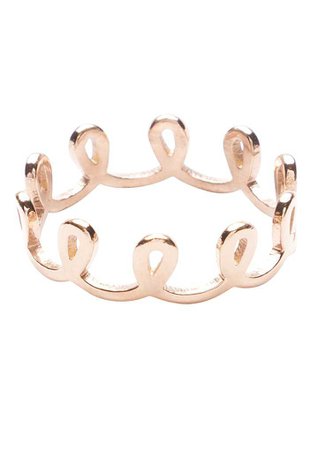 Waves Ring Rose Gold - Happiness Boutique