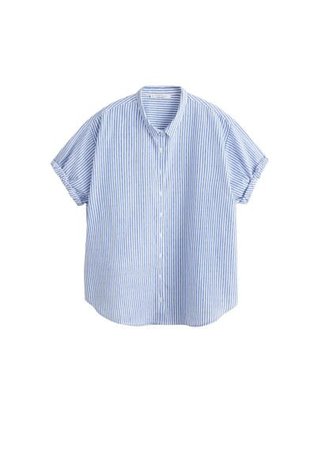 Violeta BY MANGO Buttoned cotton shirt
