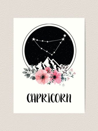 "Capricorn zodiac star sign" Art Print for Sale by DaniellaDevita | Redbubble