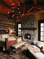 Romantic Cabin Fireplace Winter - Bing images