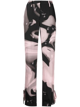 Off-White Liquid Melt tie-ankle Trousers - Farfetch