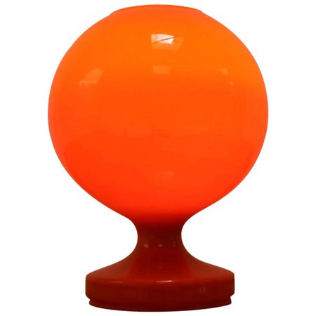Red Allglass Table Lamp Designed by Stefan Tabery, 1960s