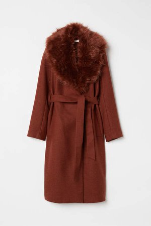 Wool-blend Coat - Red