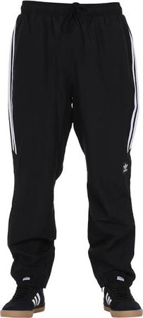 Adidas Classic Wind Pants (Mens) Black/White - Men Adidas Pants & Jeans K88w8223