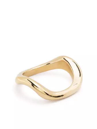 BEATRIZ PALACIOS Small gold-plated Wave Ring - Farfetch