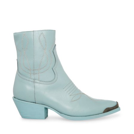 GREYSON Baby Blue Leather Cowboy Bootie | Women's Booties – Steve Madden