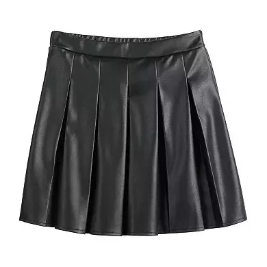 Faux Leather Tennis Skirt