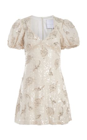 Ethel Crystal-Embellished Sequined Mini Dress By Markarian | Moda Operandi