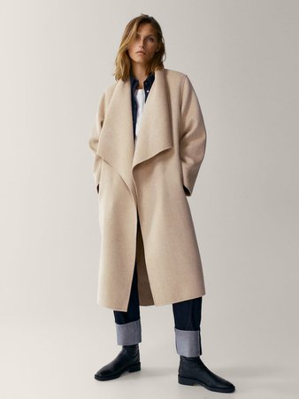 100% wool hand-tailored coat - Women - Massimo Dutti