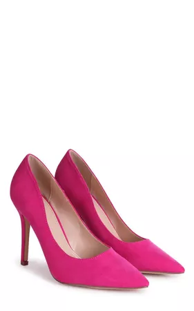 Dynamic Hot Pink Suede Stiletto Court Heels | Linzi | SilkFred