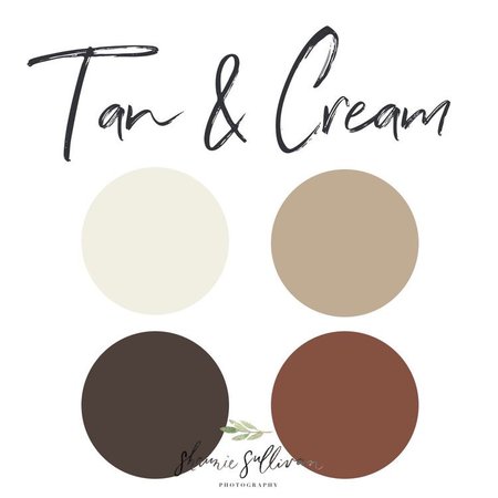 cream and tan
