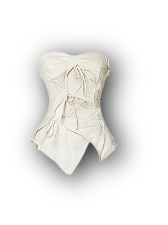 white gauze brassiere sleeveless top