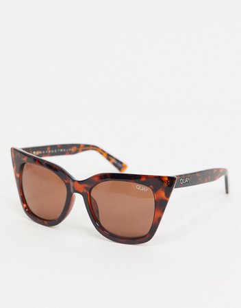 Quay Australia Harper cat eye sunglasses in tort | ASOS