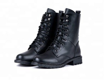 Women Ankle Booties Military Combat Martin Boots Lace Up Cowboy Shoes - Buy Woman Boots,Woman Mid Boot,Woman Ankle Booties Leather Product on Alibaba.com