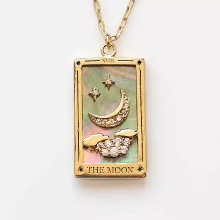 Gold Tarot Card Pendant Necklace | Local Eclectic – local eclectic